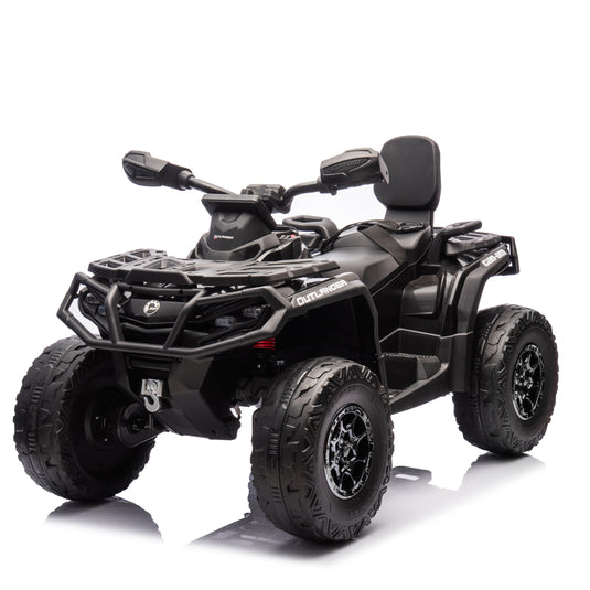 24V 800W -2 Seater  Licensed Can-Am Outlander Monster 4×4 ATV Quad Bike – Black