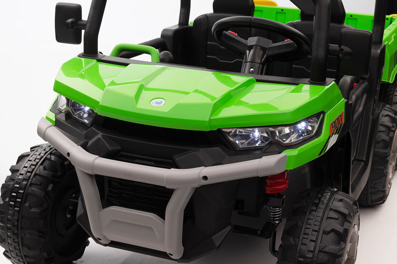 Load image into Gallery viewer, 24v Construction Truck 4x4 with Electric Tipping Bed - Green ETA 25th April 2026