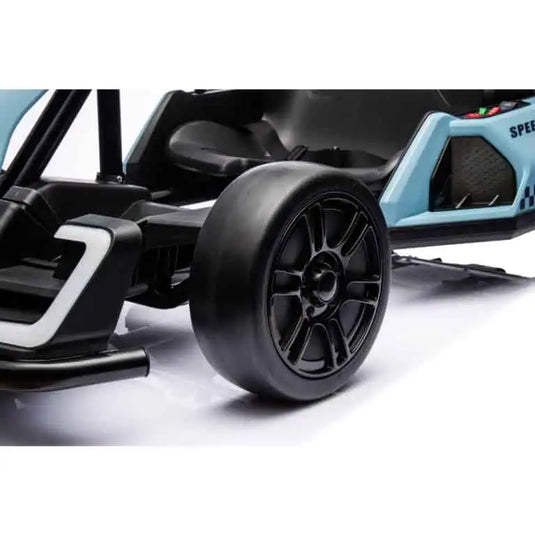 Inverted Ride Cart 24V Ride on Electric Go Kart with Drift Function – Blue – KAZO TOYS