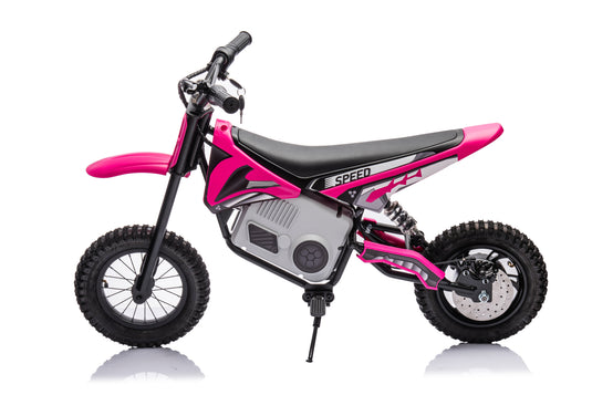 24V Dirt Bike - Single Rider Electric Motorcycle for Kids - Pink