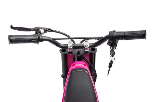 24V Dirt Bike - Single Rider Electric Motorcycle for Kids - Pink