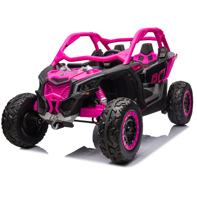 Load image into Gallery viewer, 24v x 14 Ah Licensed 4x4 Can-Am-800w RC Kids Ride on Car, UTV 2-Seater – Barbie Pink
