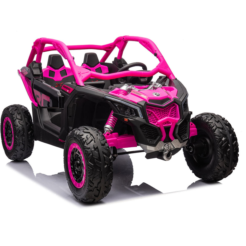Load image into Gallery viewer, 24v x 14 Ah Licensed 4x4 Can-Am-800w RC Kids Ride on Car, UTV 2-Seater – Barbie Pink
