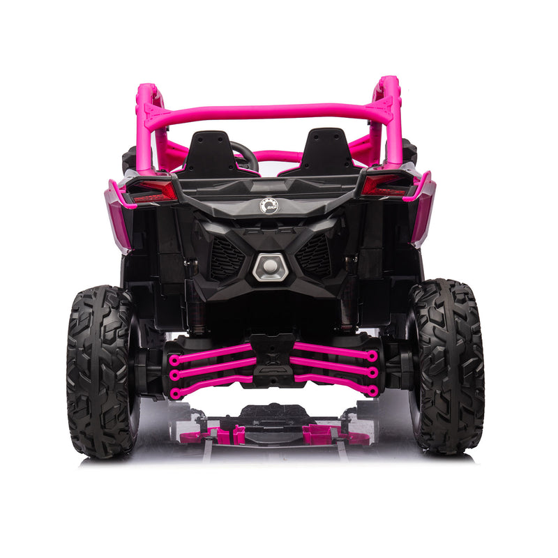 Load image into Gallery viewer, 24v x 14 Ah Licensed 4x4 Can-Am-800w RC Kids Ride on Car, UTV 2-Seater – Barbie Pink
